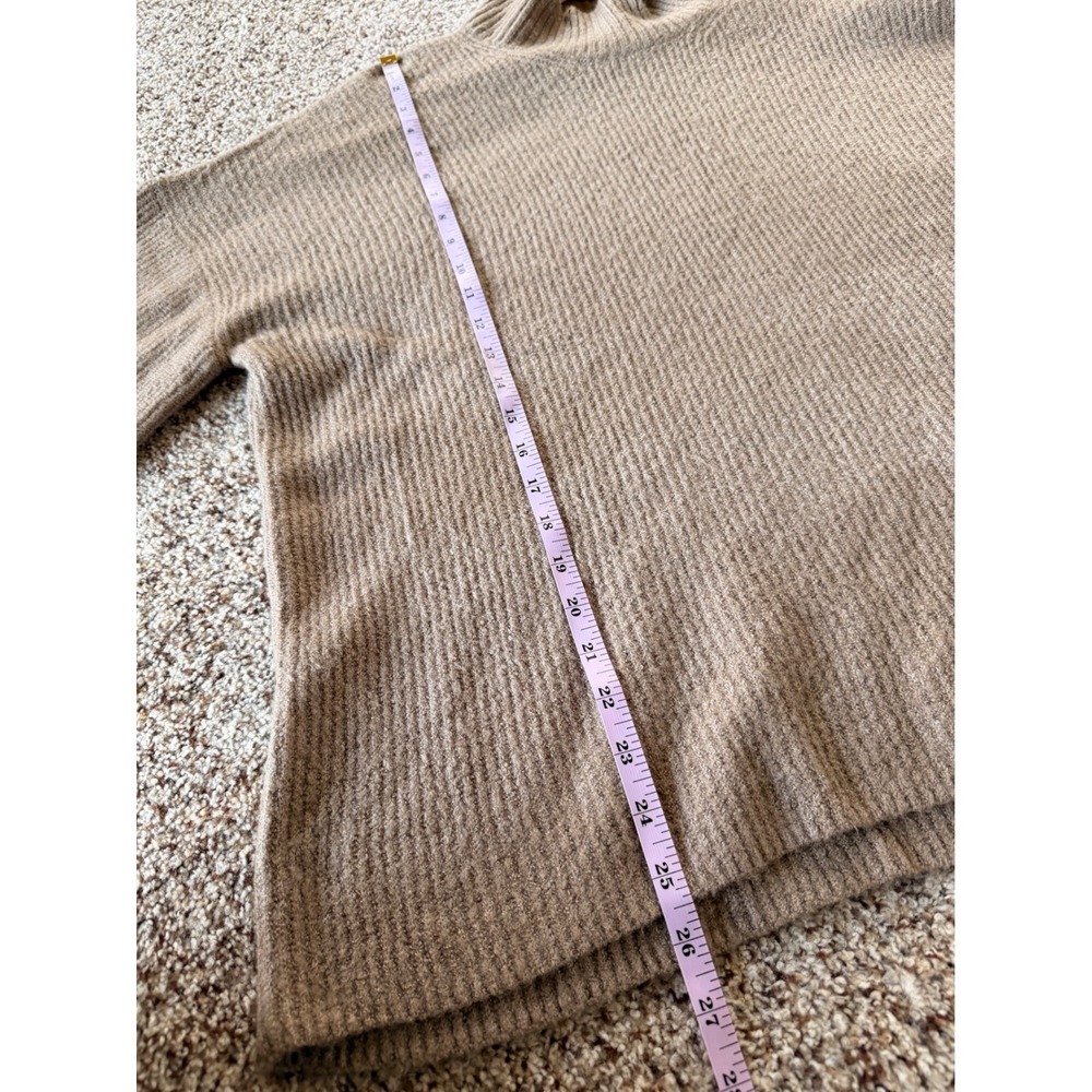 NWT FRENCH CONNECTION Turtleneck Ribbed Knit‎ Sweater Loose Fit Beige Women's L - Picture 5 of 10